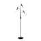 Homeroots Black Metal LED 3-Arm Floor Lamp27 x 20 x 70 in. 372634 - alternate 1